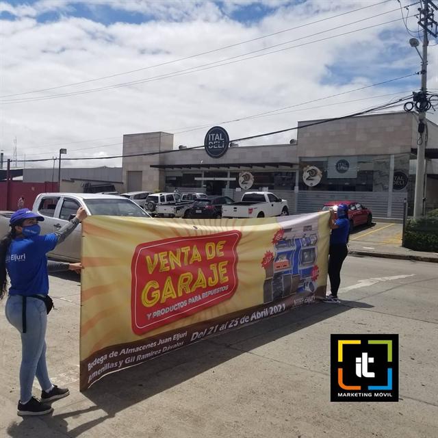 Activación BTL para la venta de garage de Almacenes Juan Eljuri